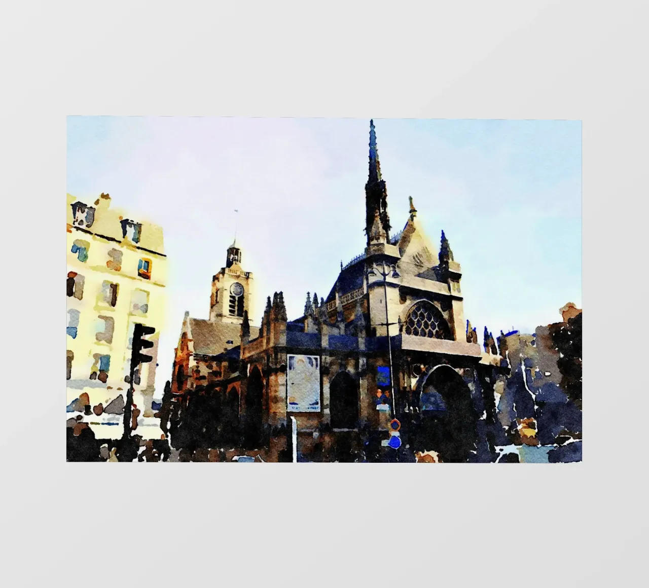 Una chiesa a Parigi telo in pvc da Massimo Frascogna