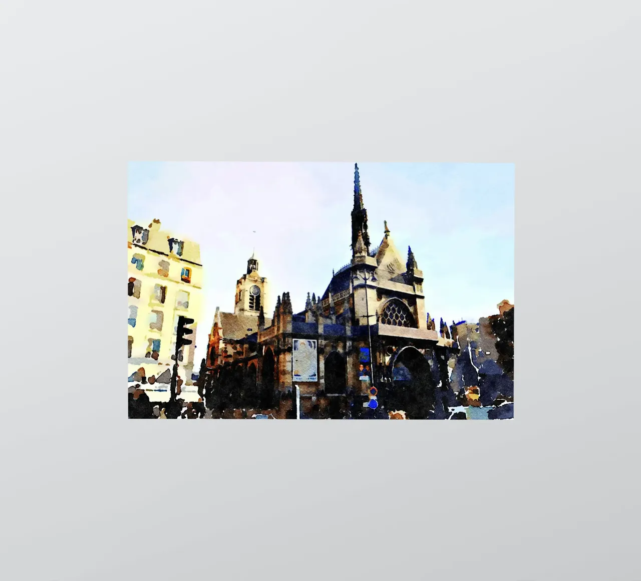 A church in Paris sticker by Massimo Frascogna