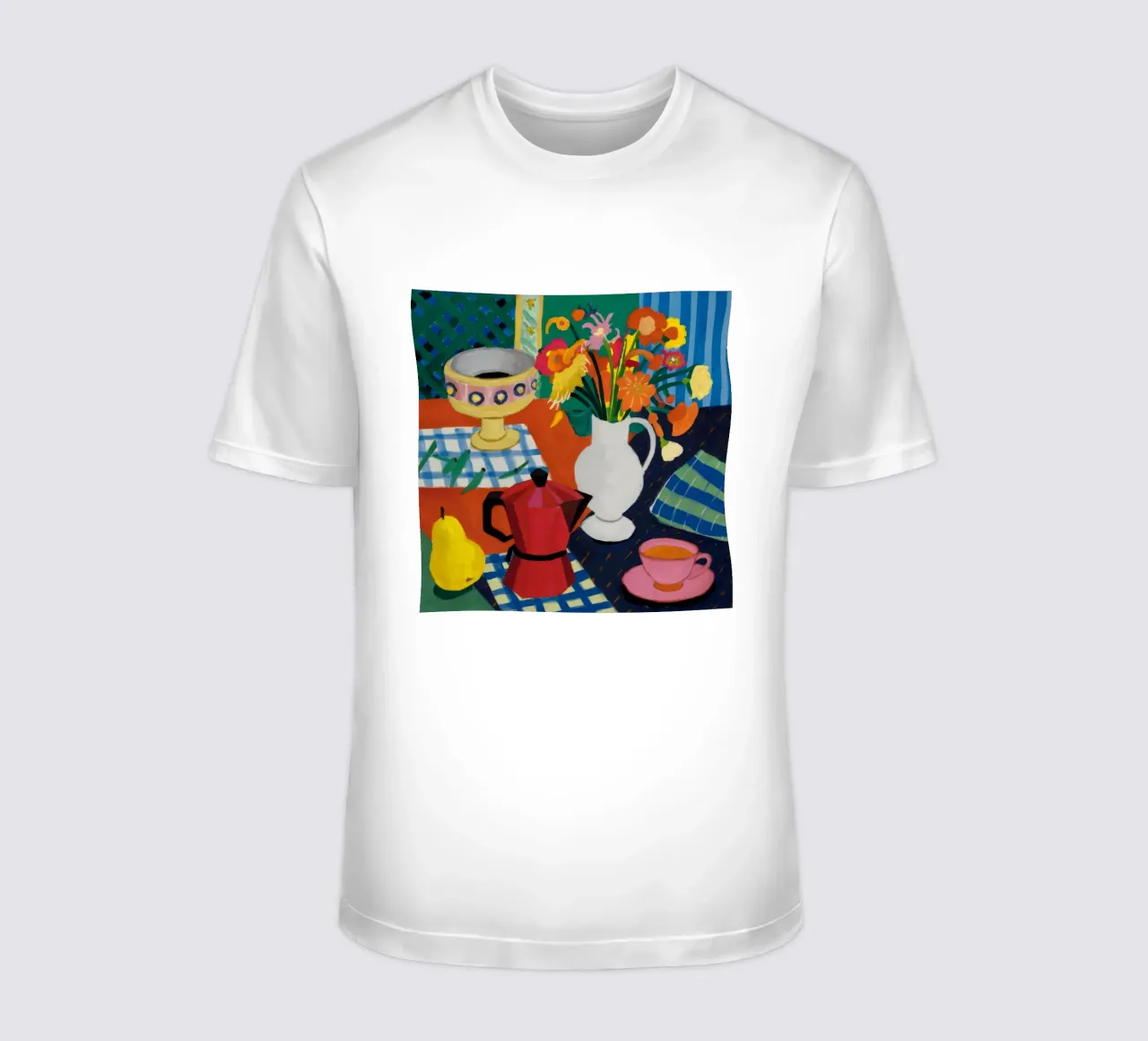 Pausa caffè a scacchi t-shirt da Fable Tempa