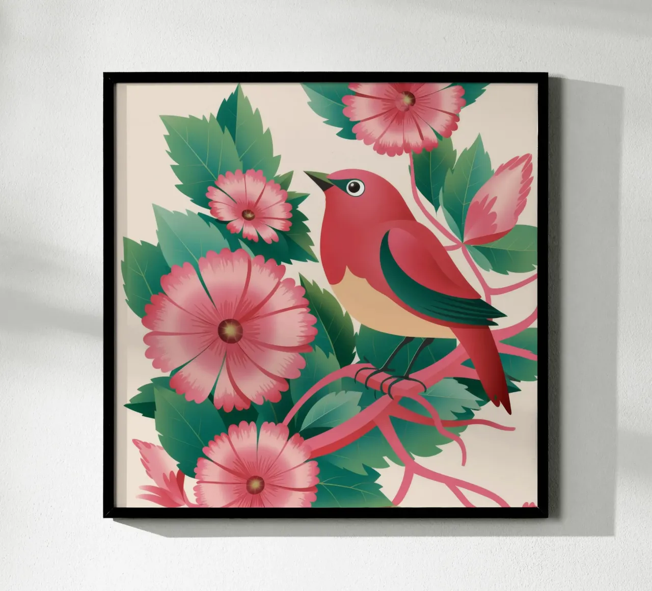Fiori d'uccello rosa carta hahnemühle da Pan Denim