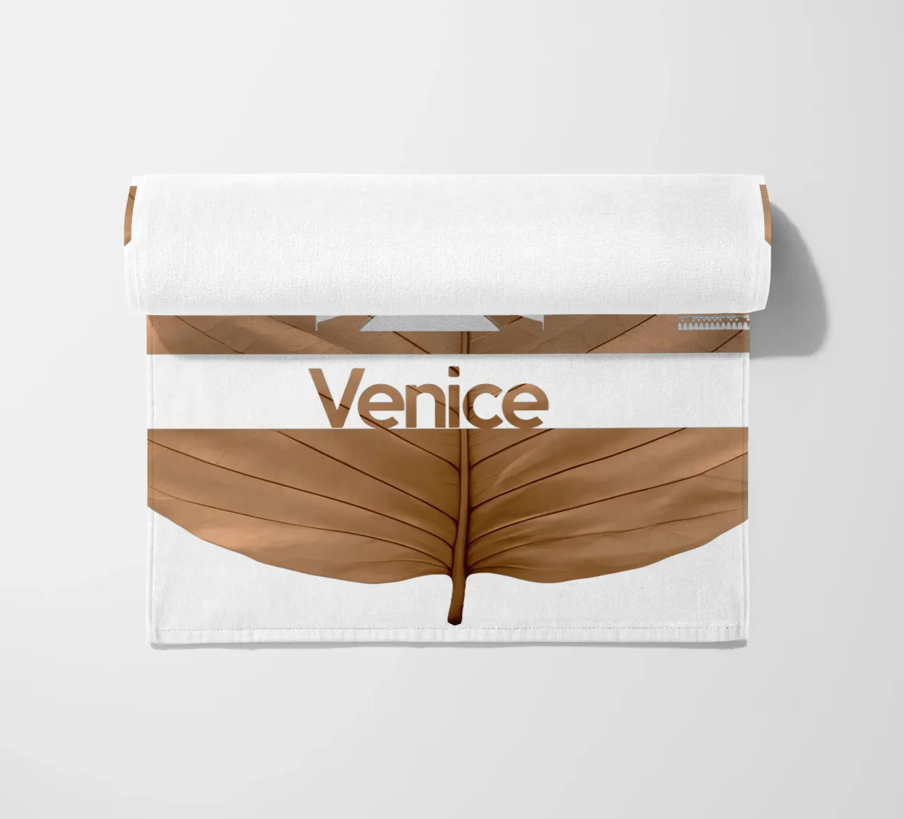 skyline della città di venezia taglio di foglie ilustrazione telo mare da kahfiza