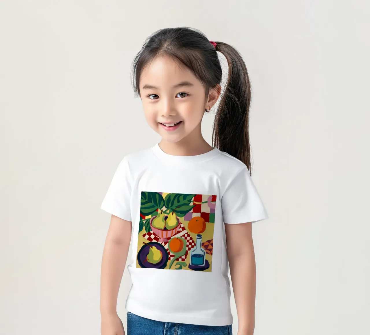 Gingham Bottle Serenity kids t-shirt by Fable Tempa