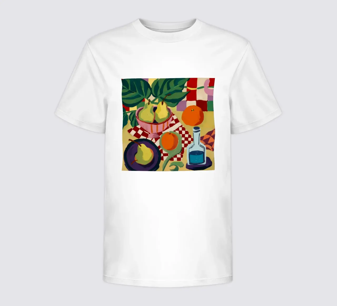 Gingham Bottle Serenity kids t-shirt by Fable Tempa