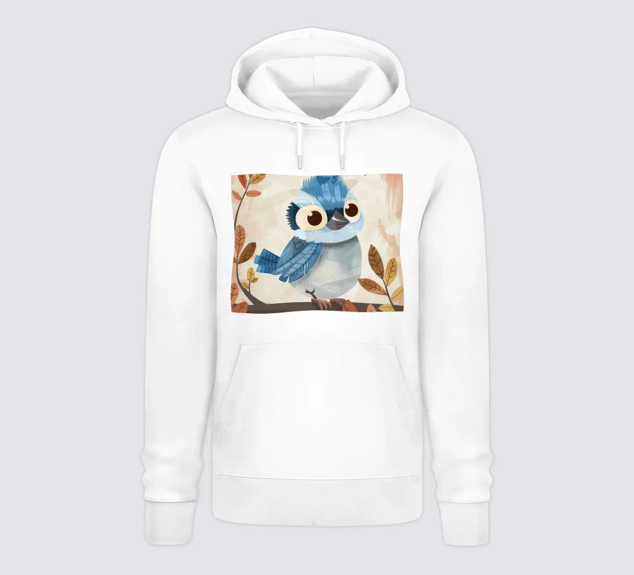 Feathers of Wonder: The Majestic Blue Jay hoodie by DesignDoodle