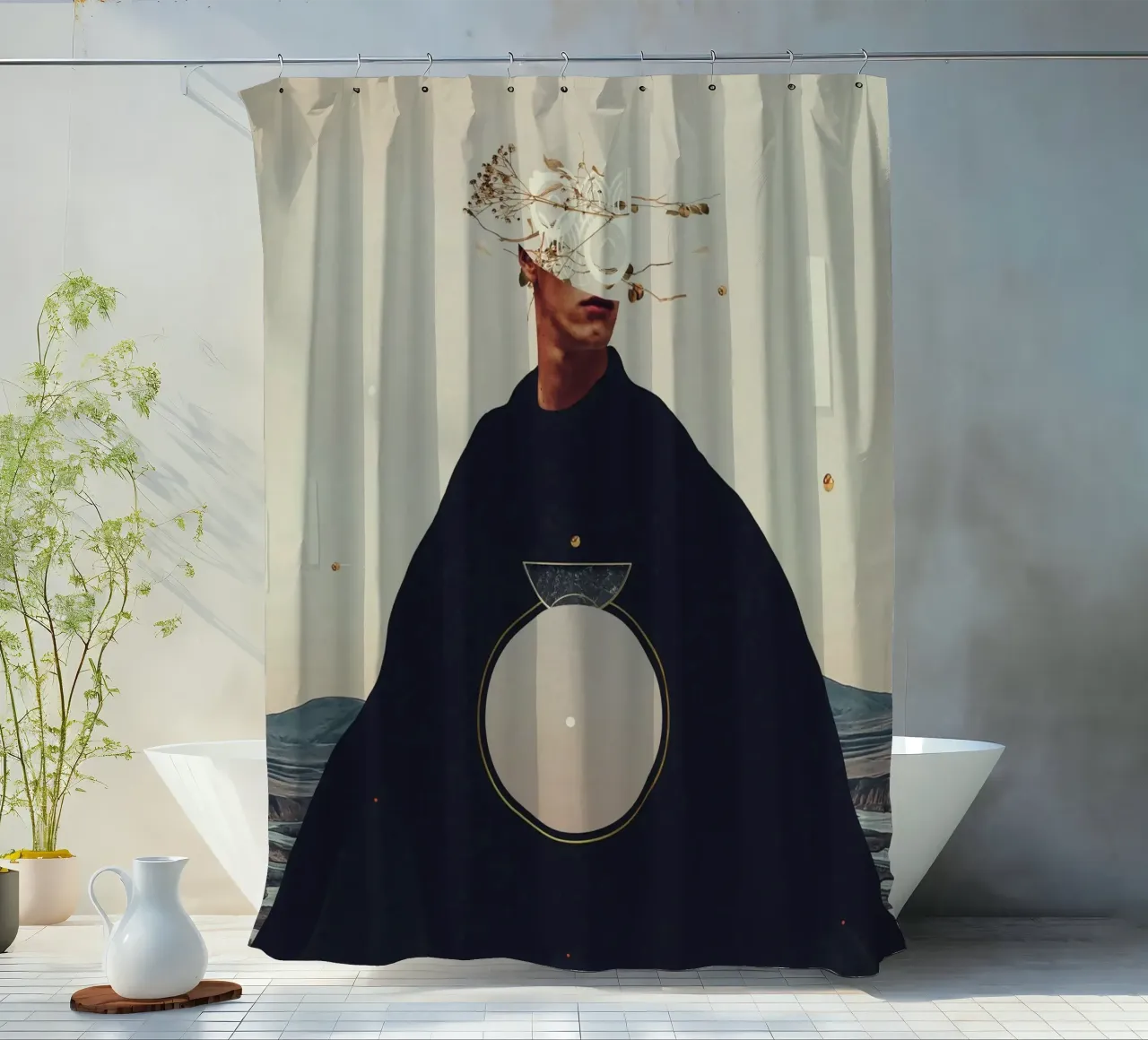 a Shadow in the Equilibrium tenda da doccia da Frank Moth
