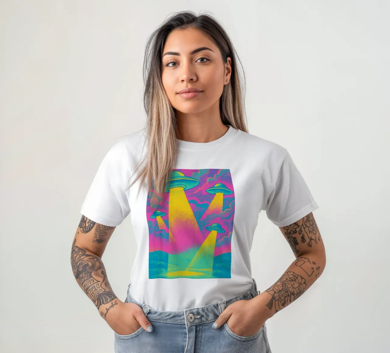 Neon UFO`s t-shirt da treechild