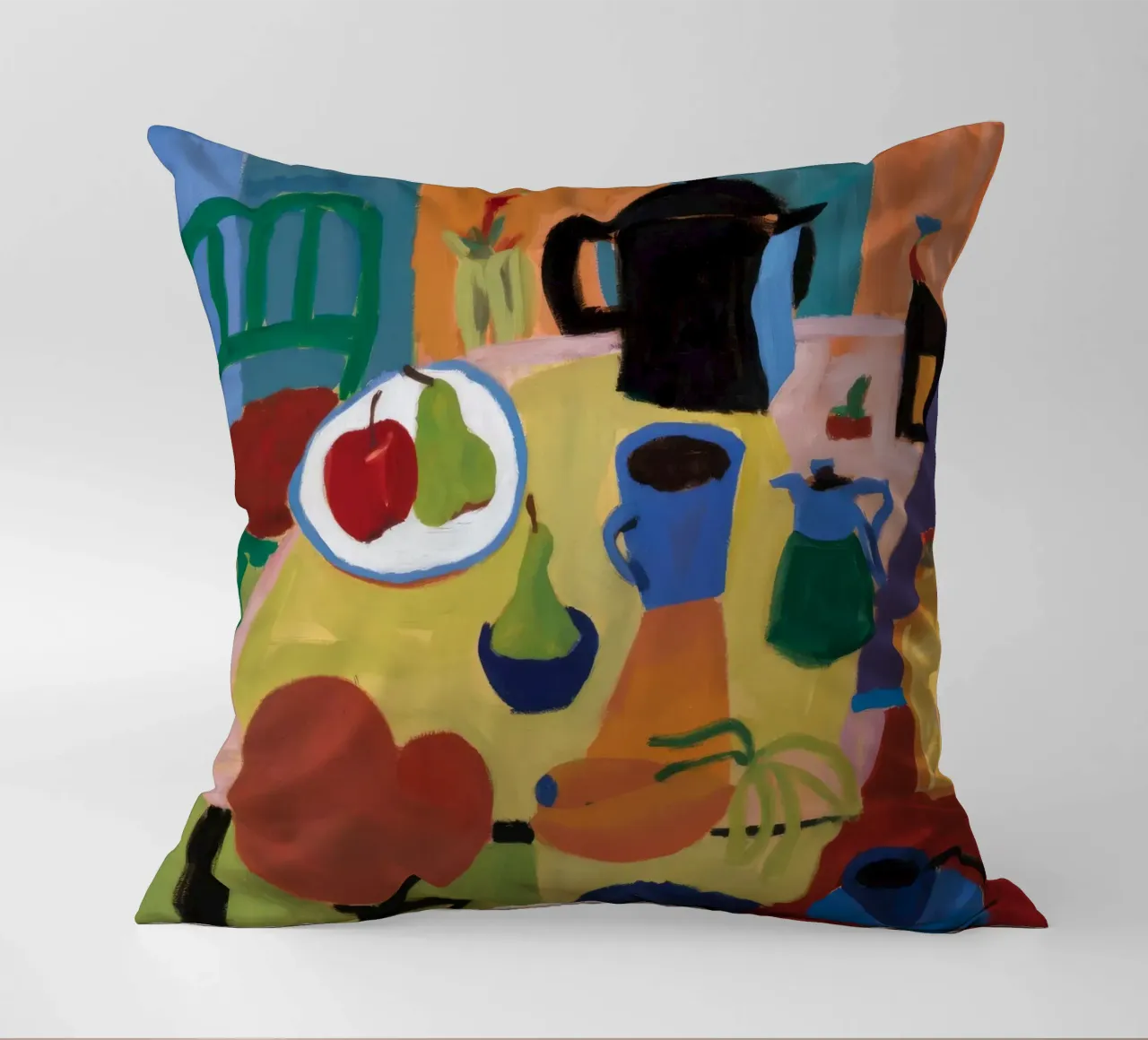 Primary Joyful Chaos decorative cushion by Fable Tempa