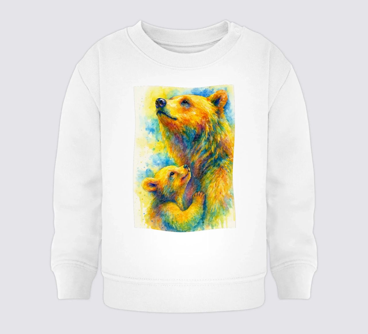 orso e cubo pittura colorata felpa neonato da toegoe