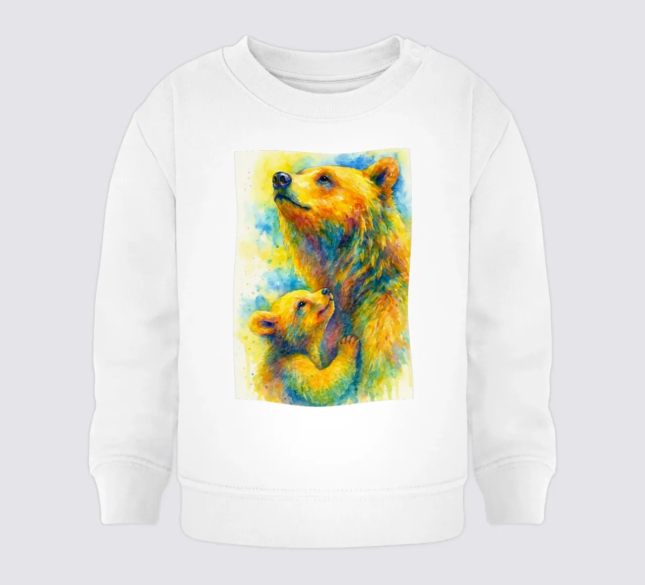 bear and cube colorfull painting baby sweatshirt by toegoe