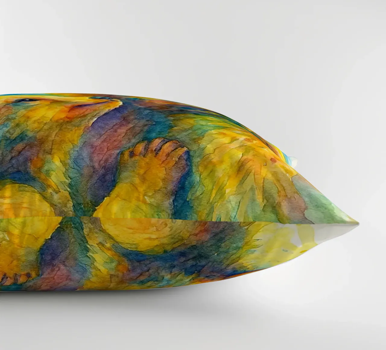 orso e cubo pittura colorata cuscino da toegoe