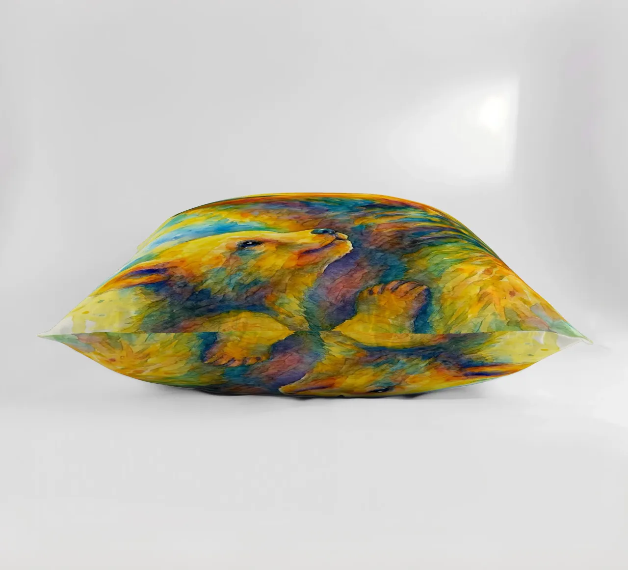 orso e cubo pittura colorata cuscino da toegoe