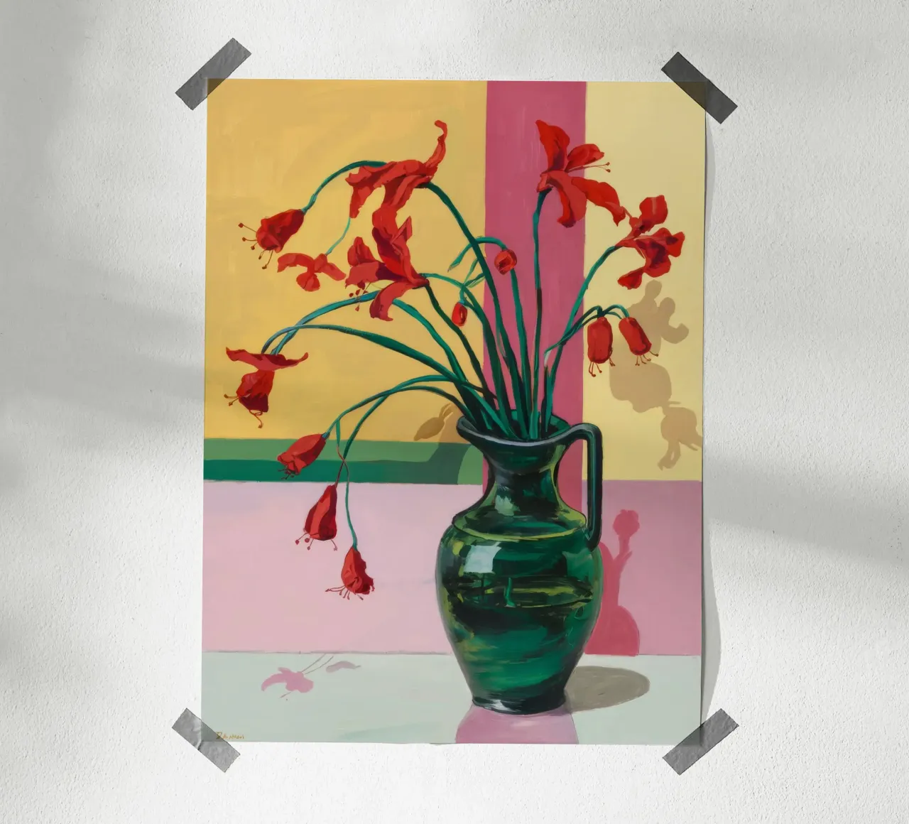 Eleganza del giglio rosso poster da Pan Denim