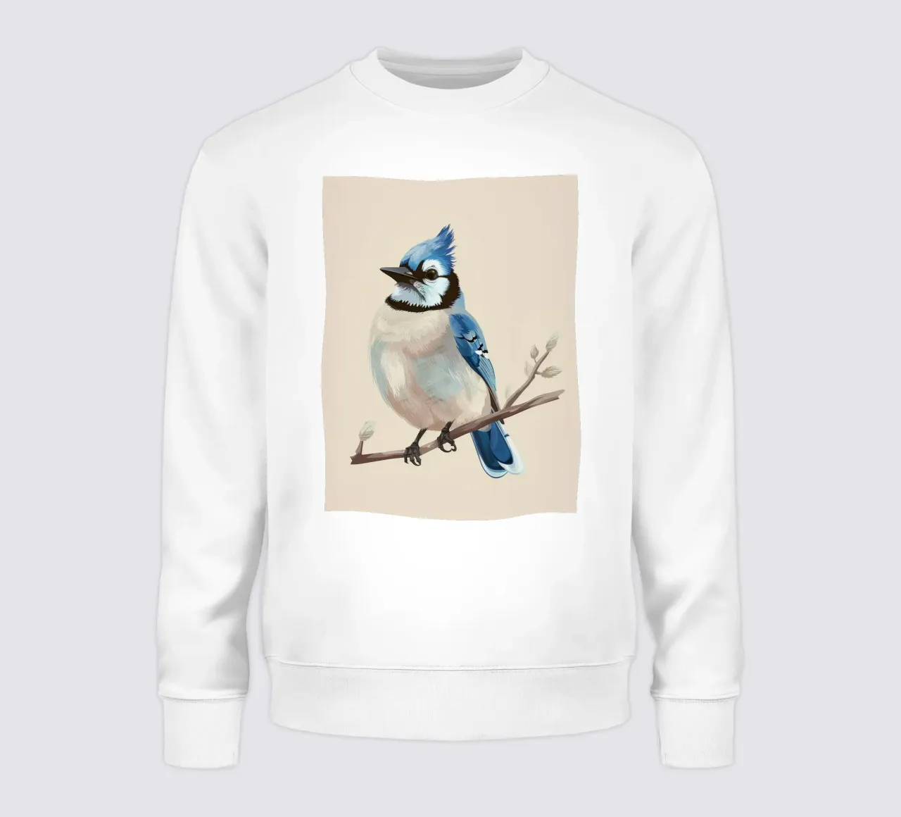 Sérénité en bleu : Un geai bleu élégant dans la nature sweat de DesignDoodle
