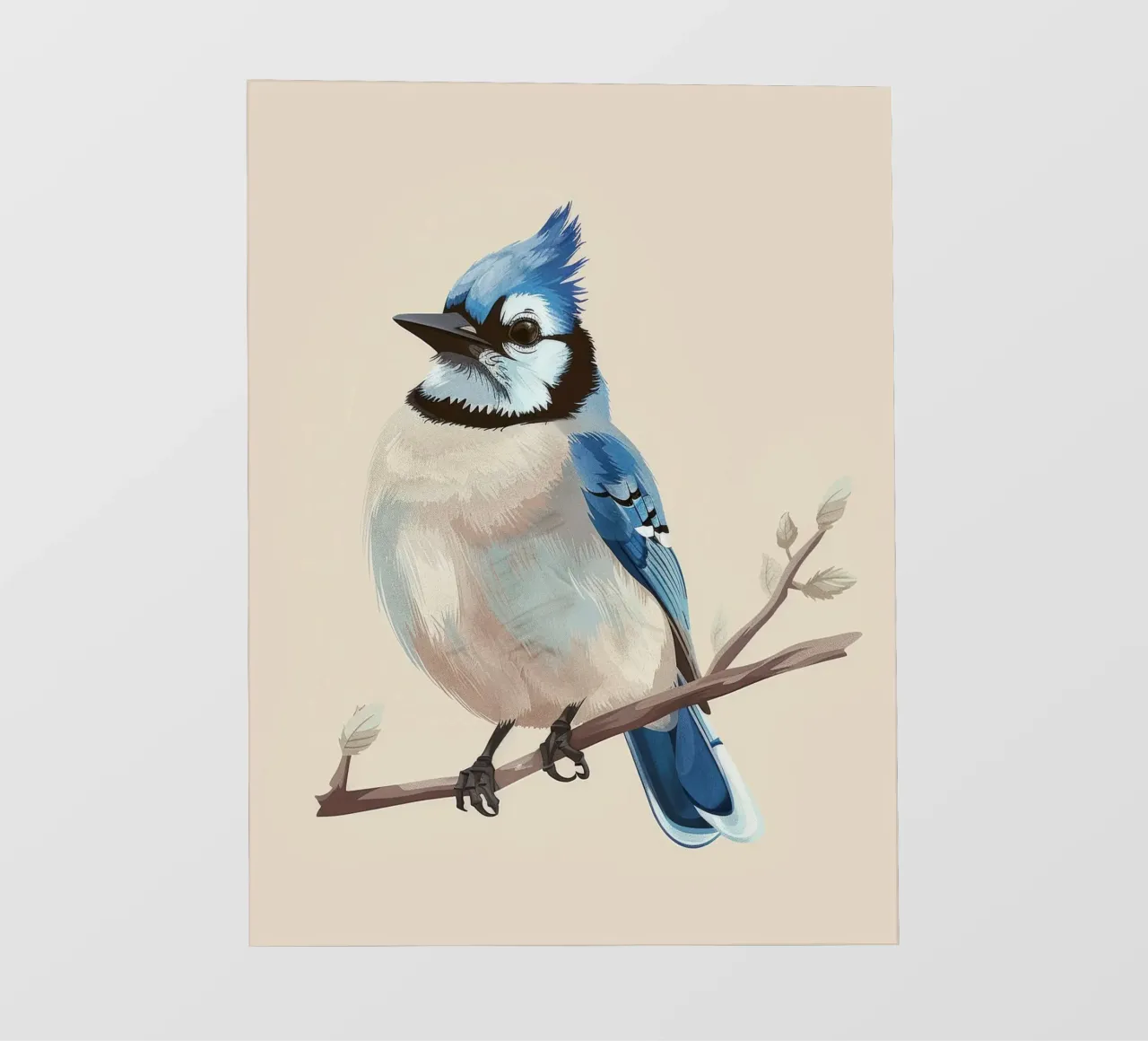 Sérénité en bleu : Un geai bleu élégant dans la nature bâche pvc de DesignDoodle