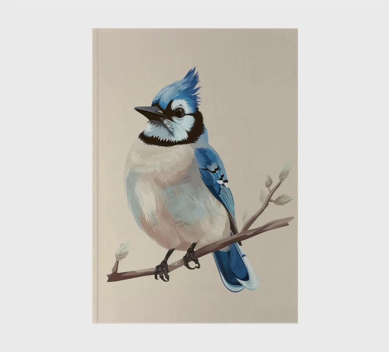 Sérénité en bleu : Un geai bleu élégant dans la nature carnet de notes de DesignDoodle