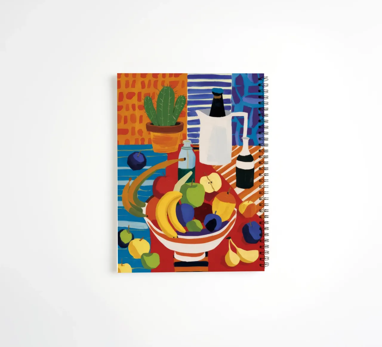 Striped Abundance Banquet spiral notebook by Fable Tempa