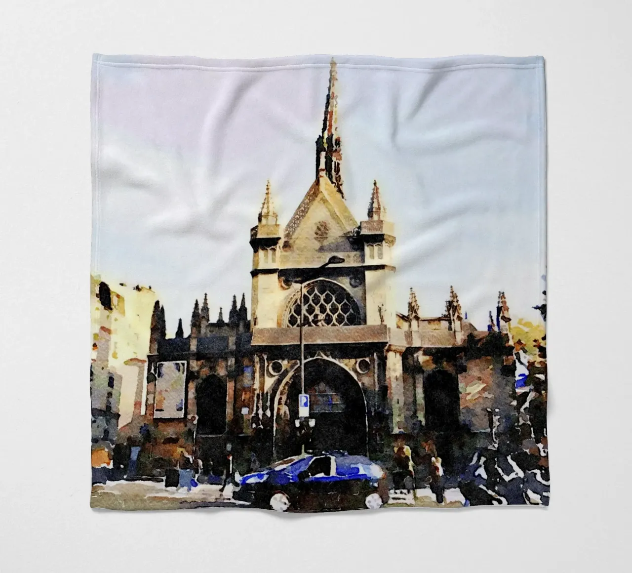 Chiesa di Parigi coperta in pile da Massimo Frascogna