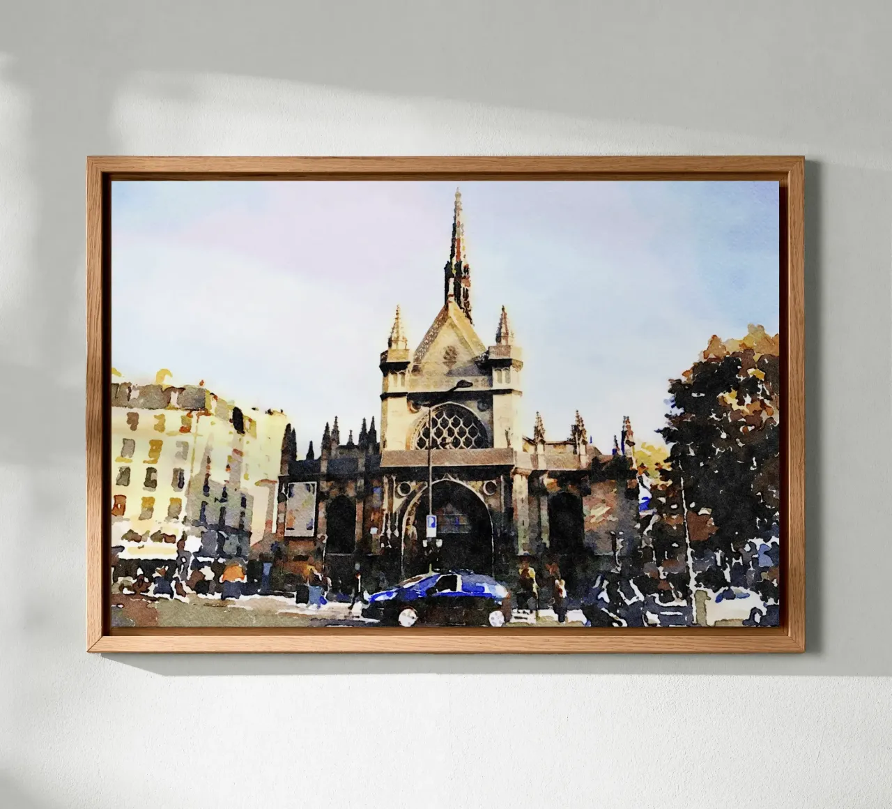 Chiesa di Parigi tela con Cornice a cassetta da Massimo Frascogna