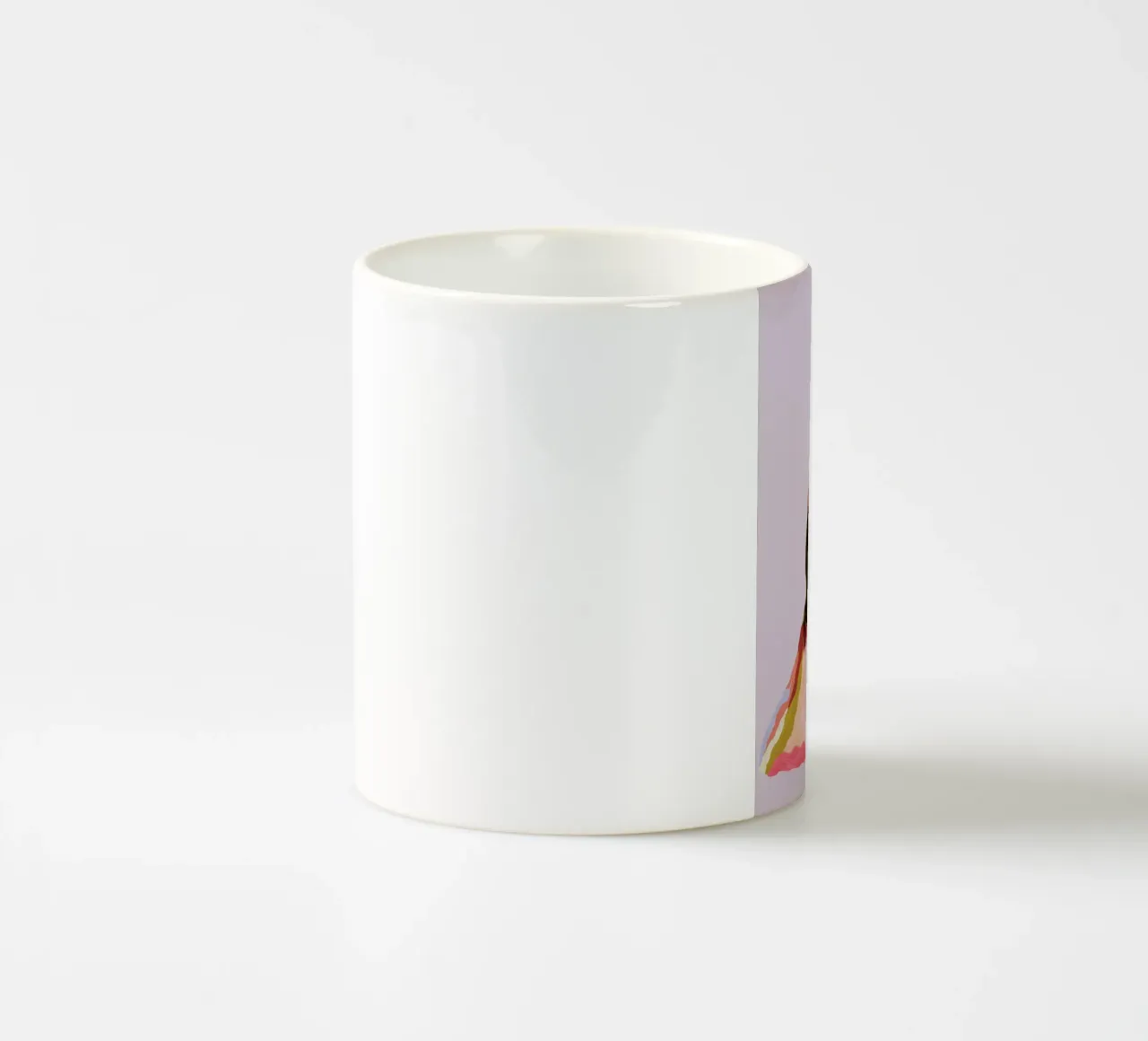 donna capelli ricci multicolore tazza in ceramica da maluniq