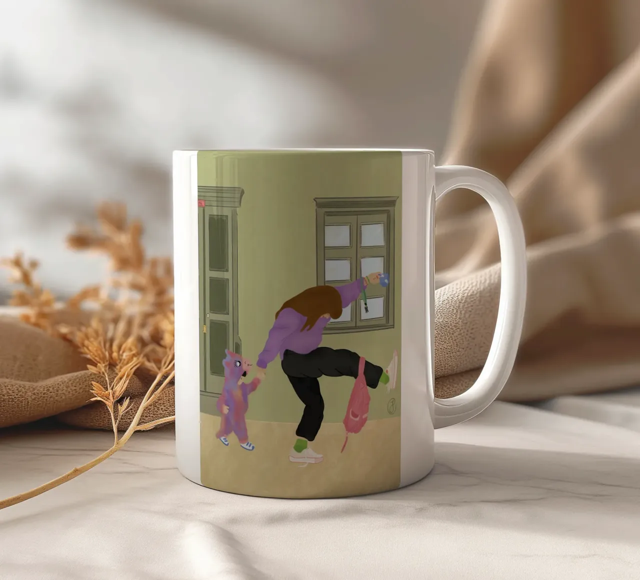 genitore figlio tazza in ceramica da maluniq
