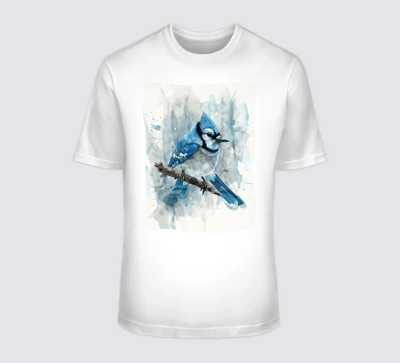 Der Blick des Eichelhähers: Kühn und hell auf dem Zweig T-Shirt von DesignDoodle