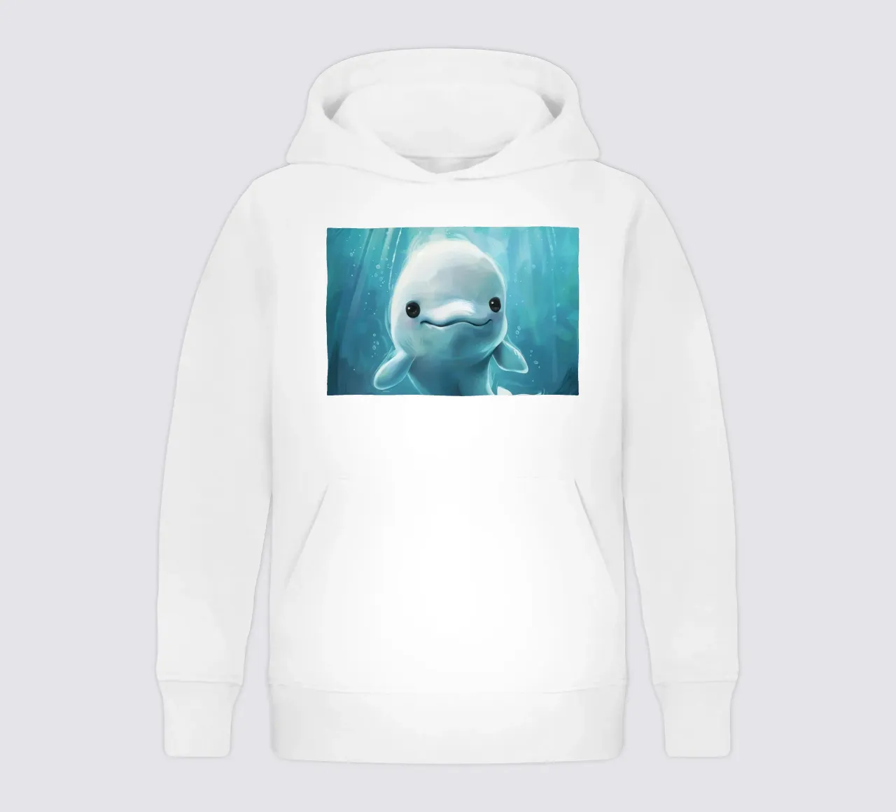 Innocence in the Deep : Un béluga dans les eaux bleues sweat à capuche enfant de DesignDoodle