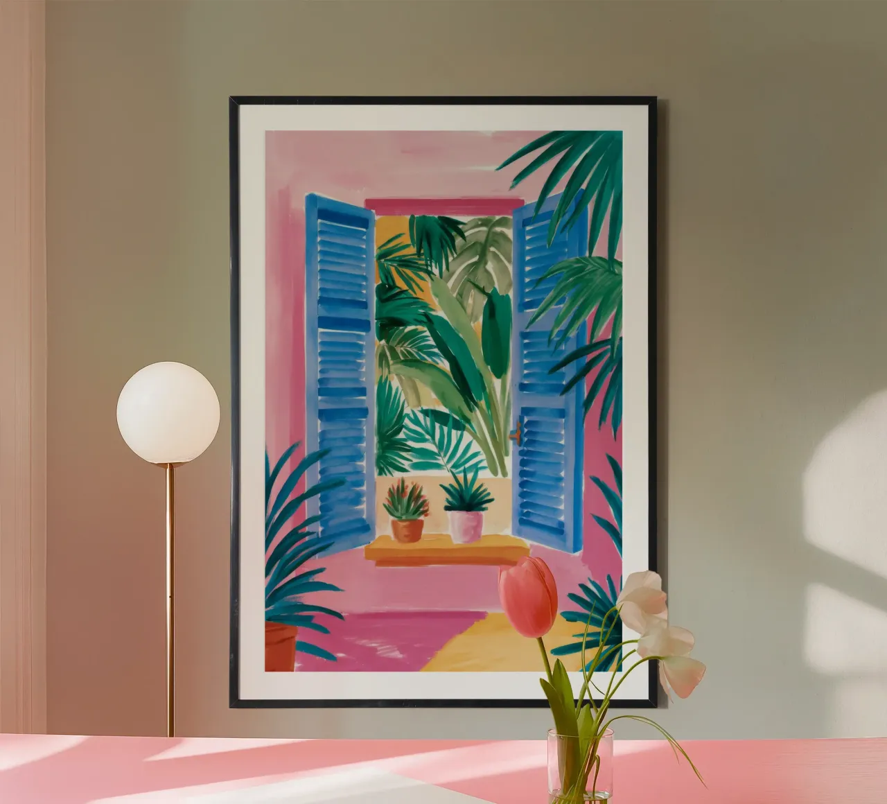 Blue Shutter Jungle Poster von FadeAura