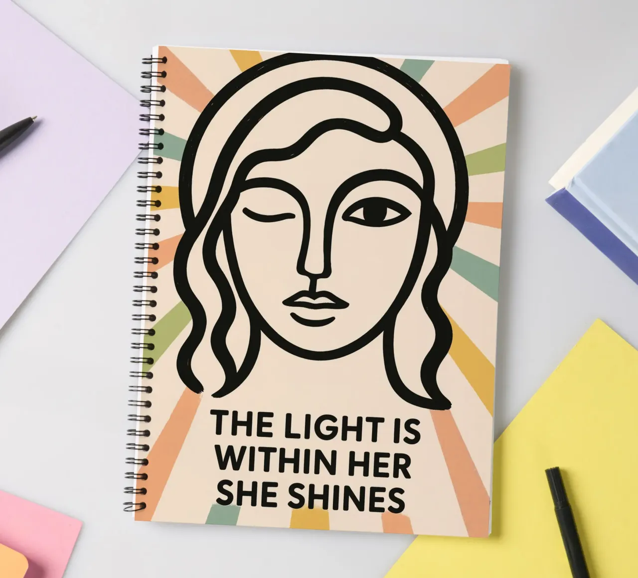 The Light Is Within Her diario ad anelli da treechild