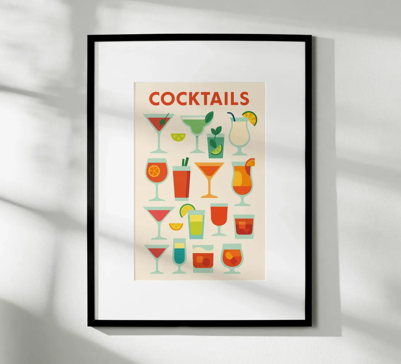 COCKTAIL - per gli appassionati di mixologia poster con telaio in plastica da Boissons - Affiches & posters - Retro