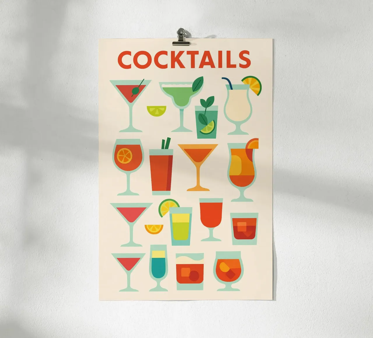 COCKTAIL - per gli appassionati di mixologia poster con telaio in plastica da Boissons - Affiches & posters - Retro