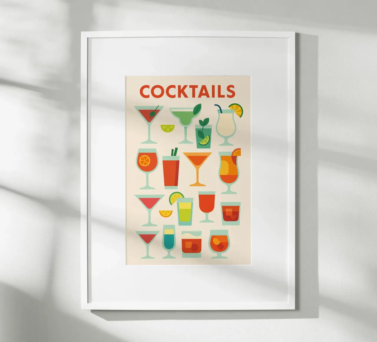 COCKTAIL - per gli appassionati di mixologia poster con telaio in plastica da Boissons - Affiches & posters - Retro