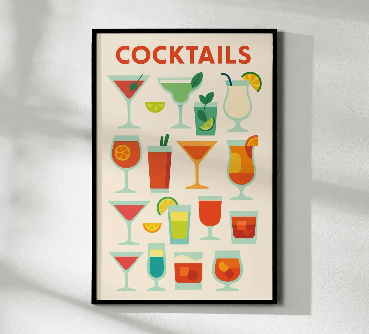 COCKTAIL - per gli appassionati di mixologia poster con telaio in plastica da Boissons - Affiches & posters - Retro