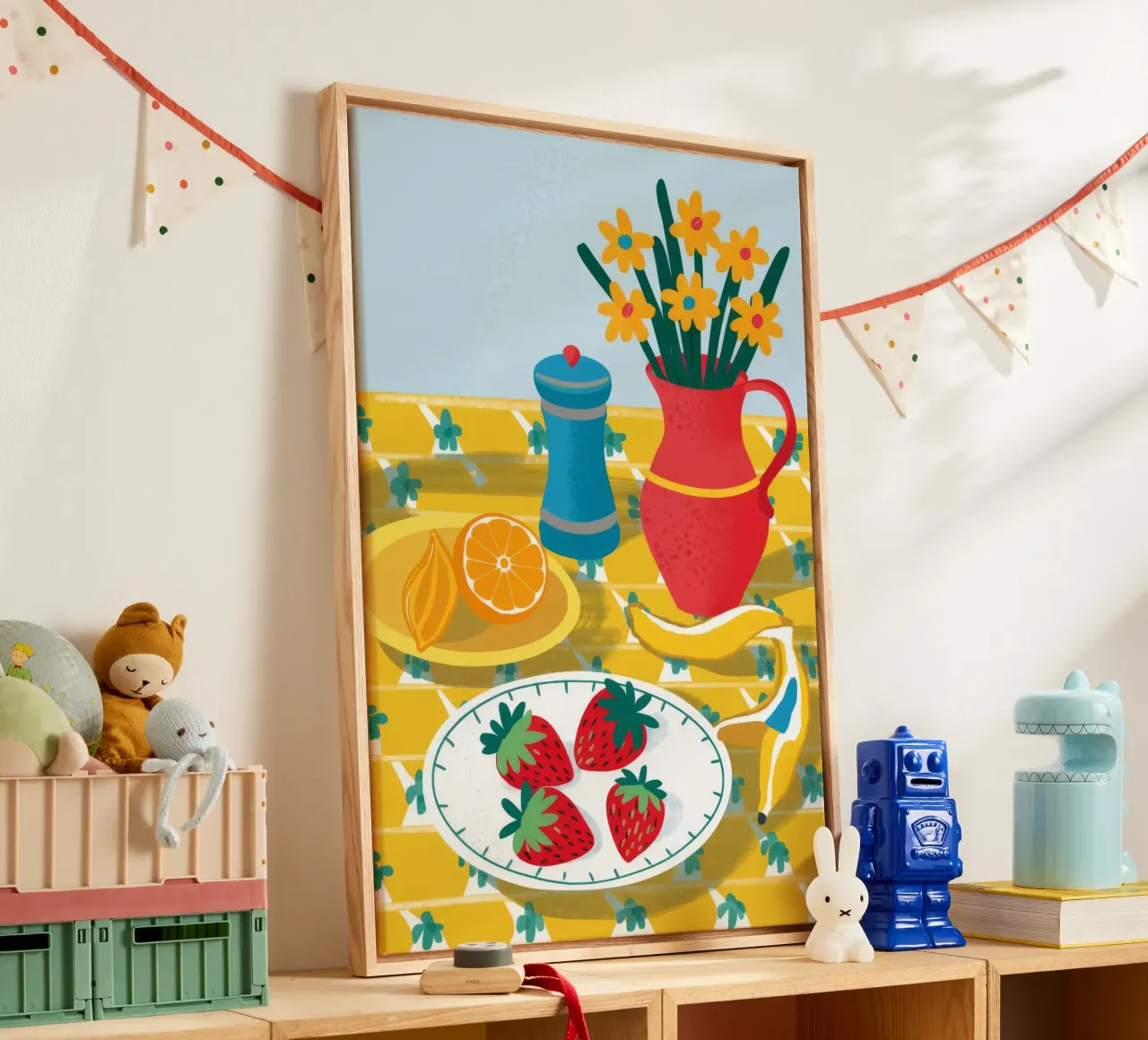 Limonata alla fragola Stillness tela con Cornice a cassetta da Muse Artworks