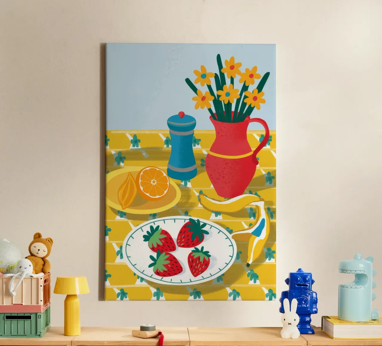 Limonata alla fragola Stillness tela con Cornice a cassetta da Muse Artworks