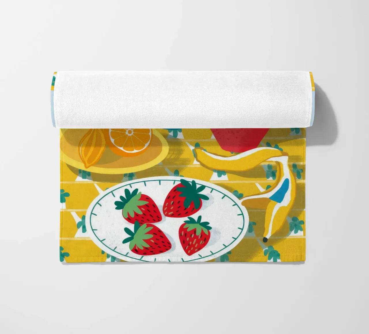 Limonata alla fragola Stillness telo mare da Muse Artworks