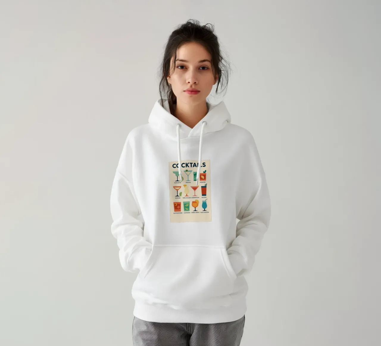 COCKTAILS - Das Designposter, das alle Klassiker mischt Hoodie von Boissons - Affiches & posters - Retro
