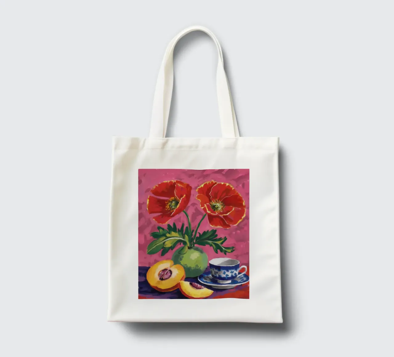 Papavero Teacup Repose borsa in juta da Pan Denim
