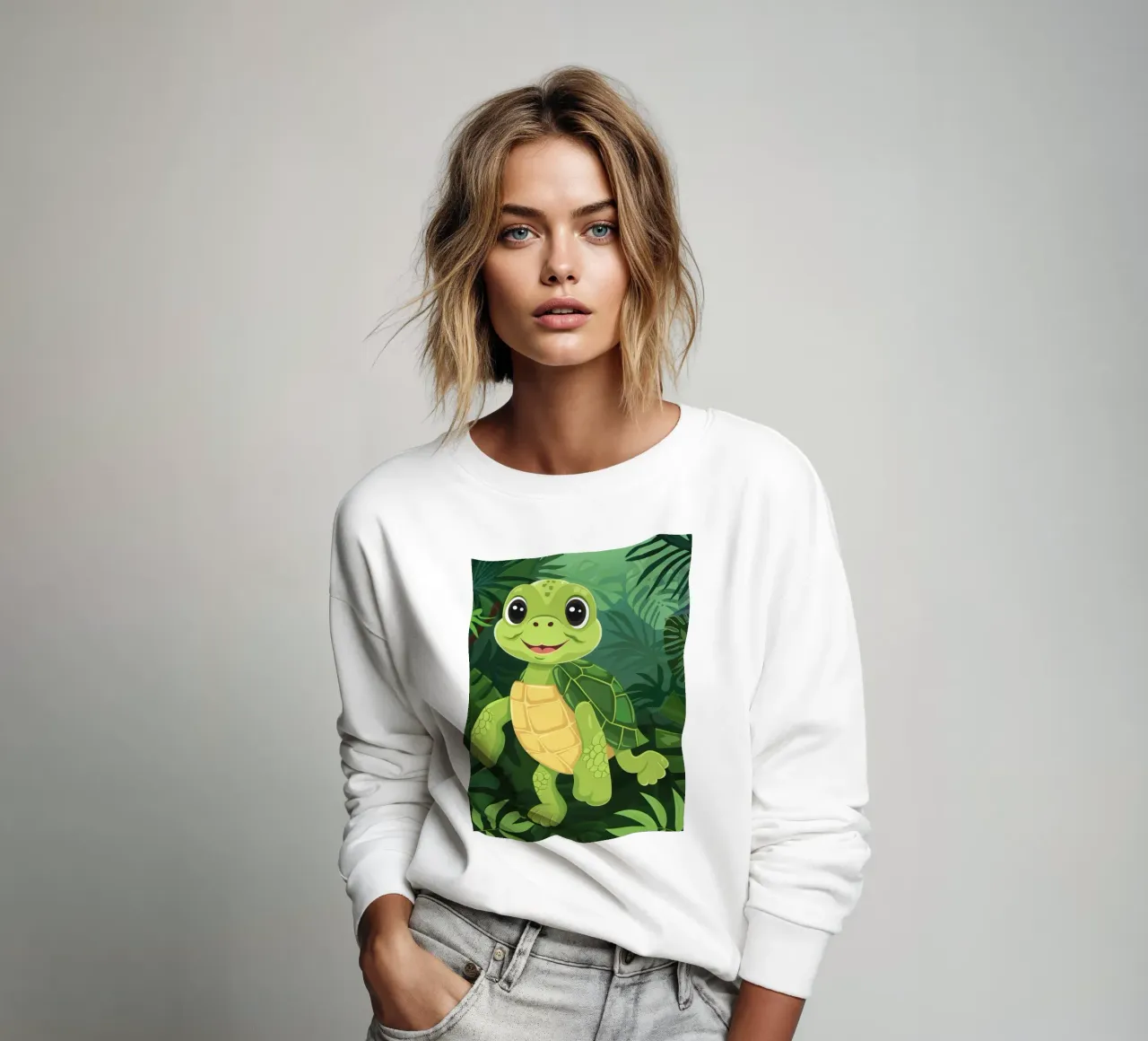 A Friendly Journey: The Curious Box Turtle sweatshirt by DesignDoodle