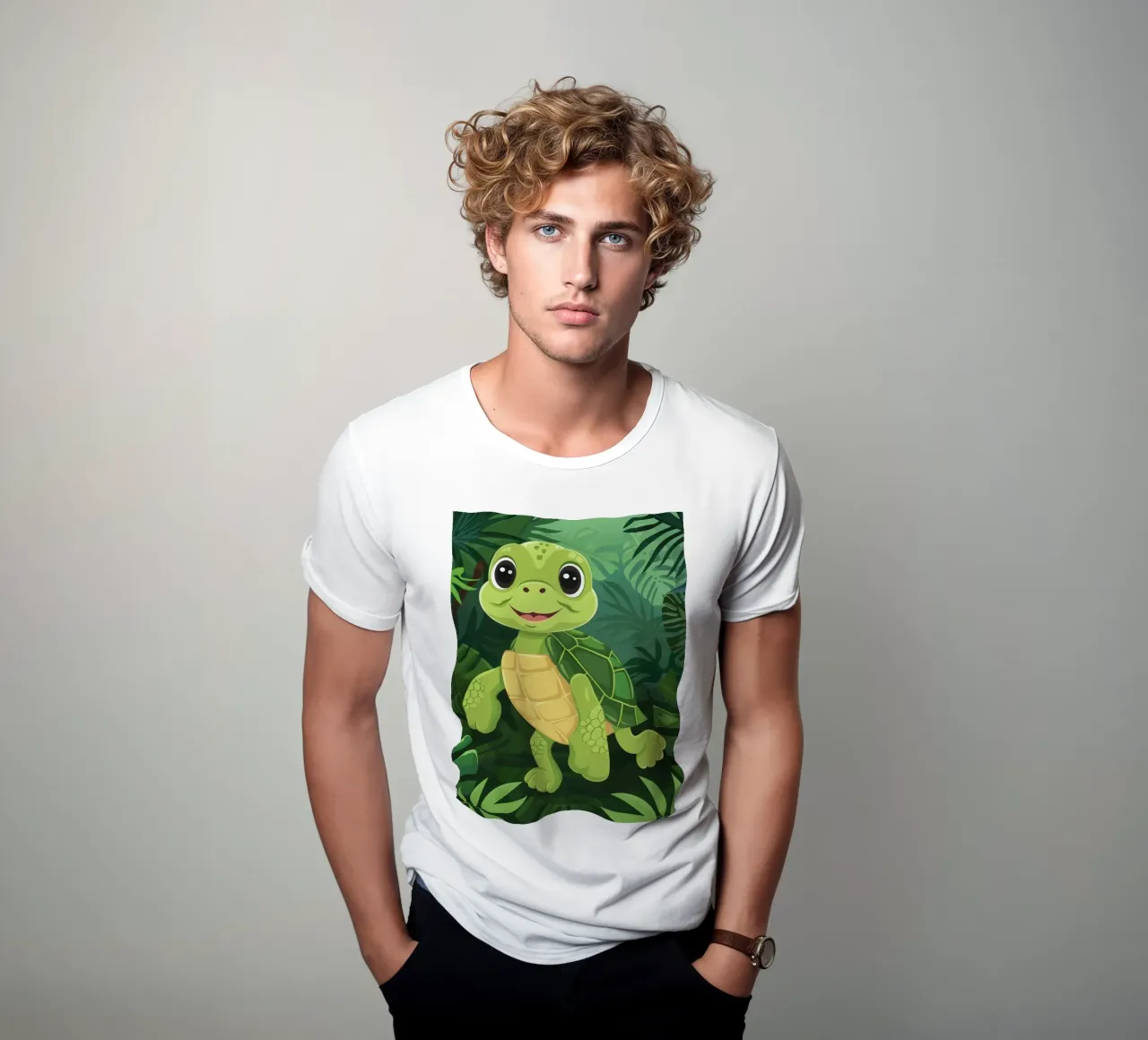 A Friendly Journey: The Curious Box Turtle t-shirt by DesignDoodle