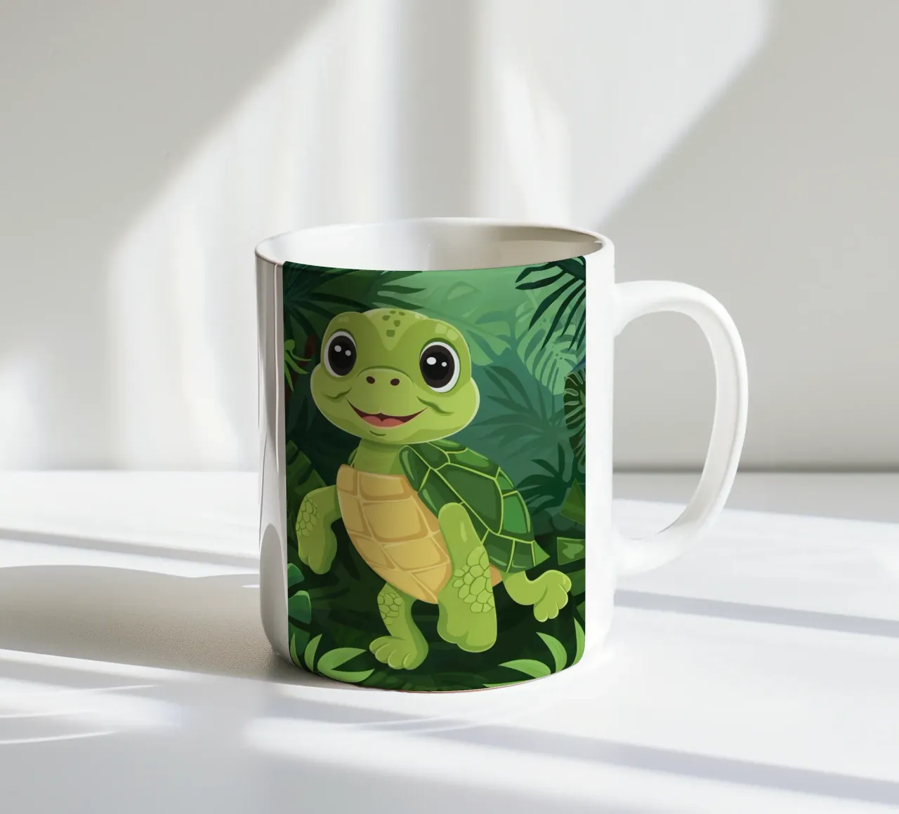 A Friendly Journey: The Curious Box Turtle ceramic mug by DesignDoodle