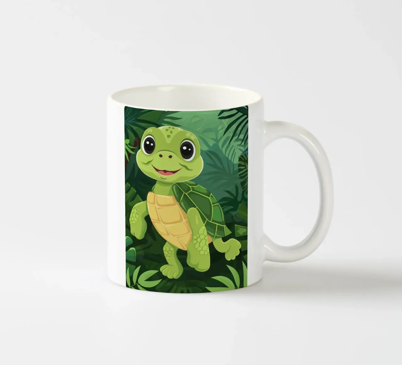 A Friendly Journey: The Curious Box Turtle ceramic mug by DesignDoodle