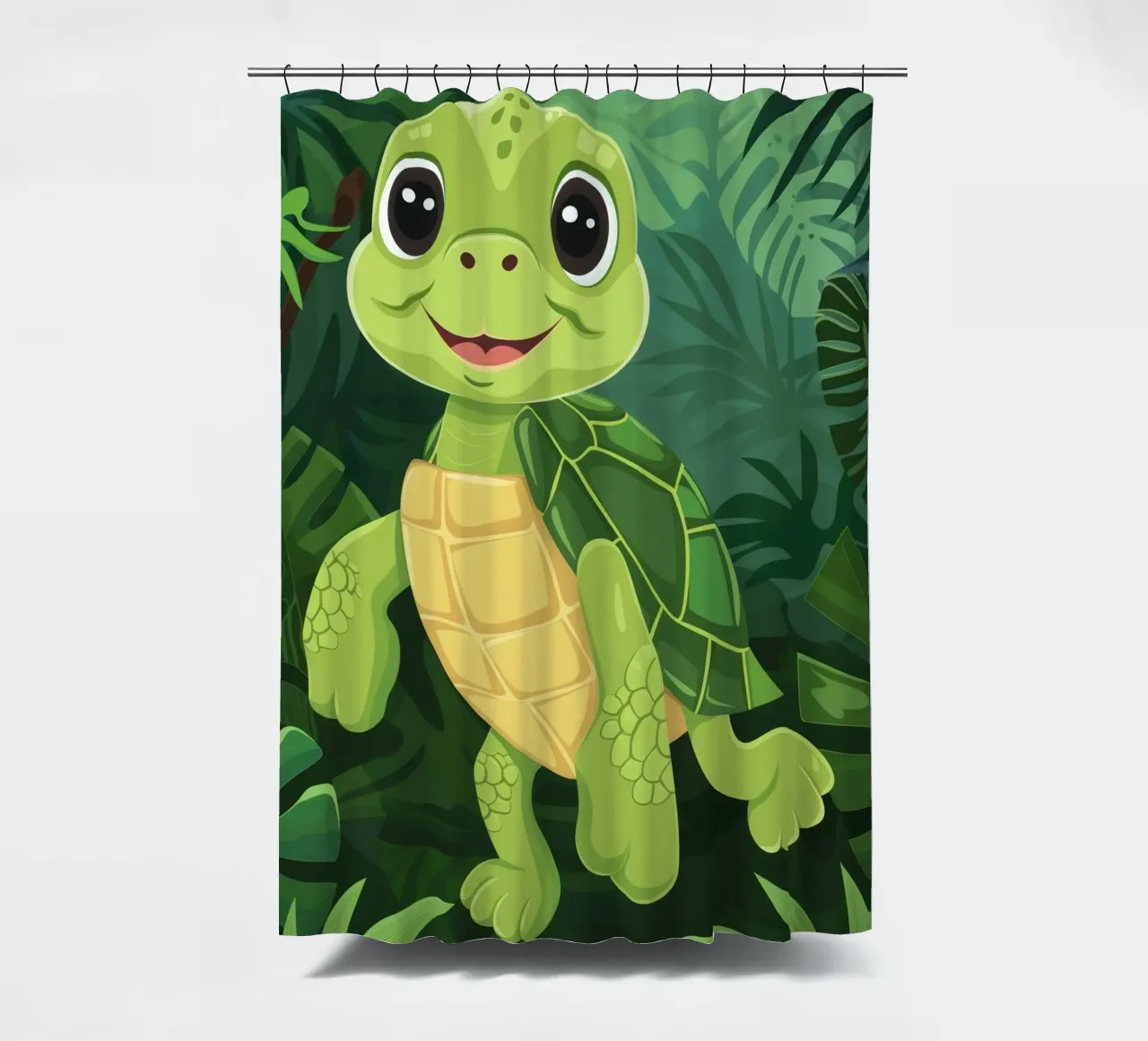 A Friendly Journey: The Curious Box Turtle shower curtain by DesignDoodle