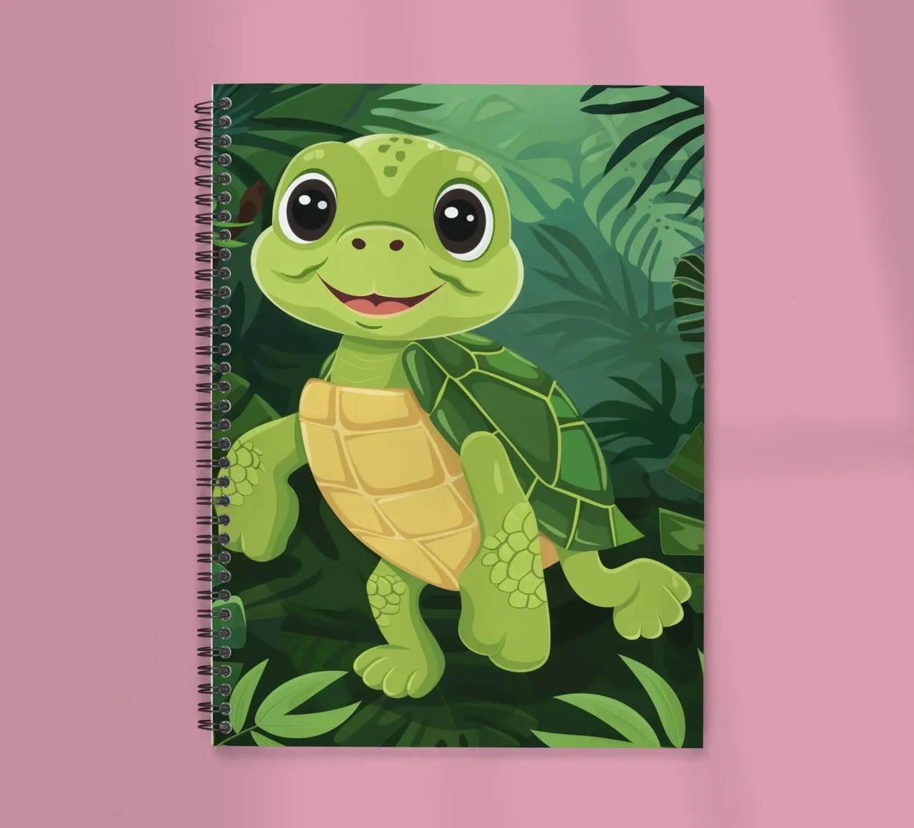 A Friendly Journey: The Curious Box Turtle spiral notebook by DesignDoodle