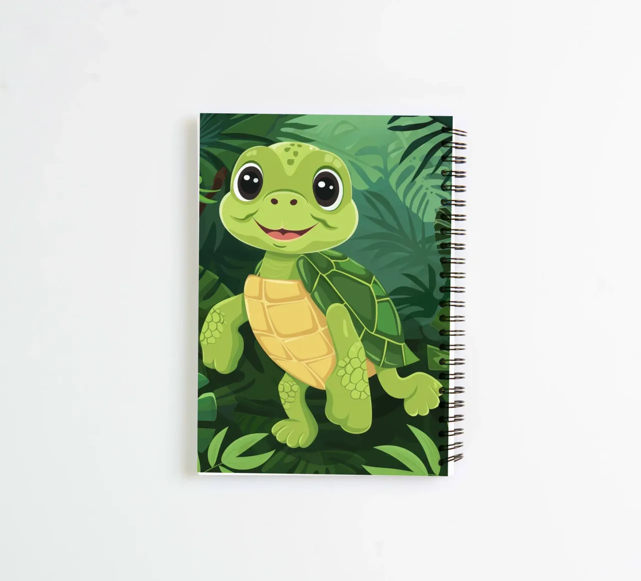 A Friendly Journey: The Curious Box Turtle spiral notebook by DesignDoodle