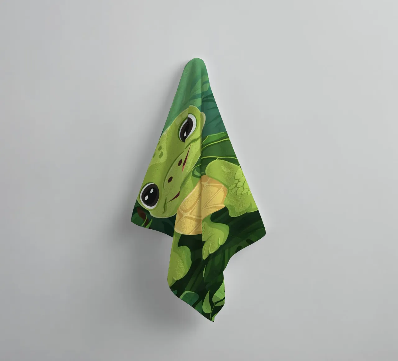 A Friendly Journey: The Curious Box Turtle towel by DesignDoodle