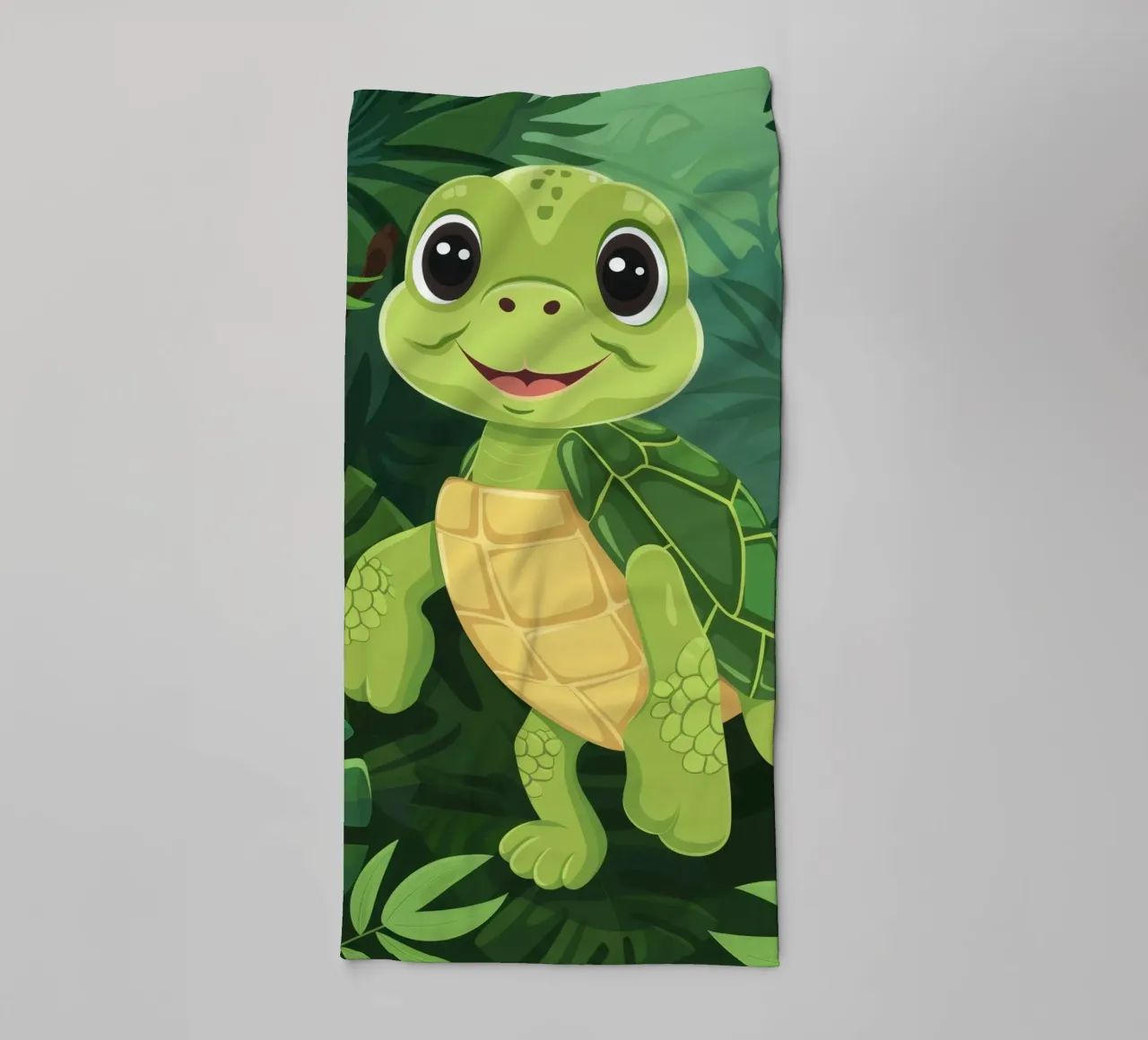 A Friendly Journey: The Curious Box Turtle towel by DesignDoodle