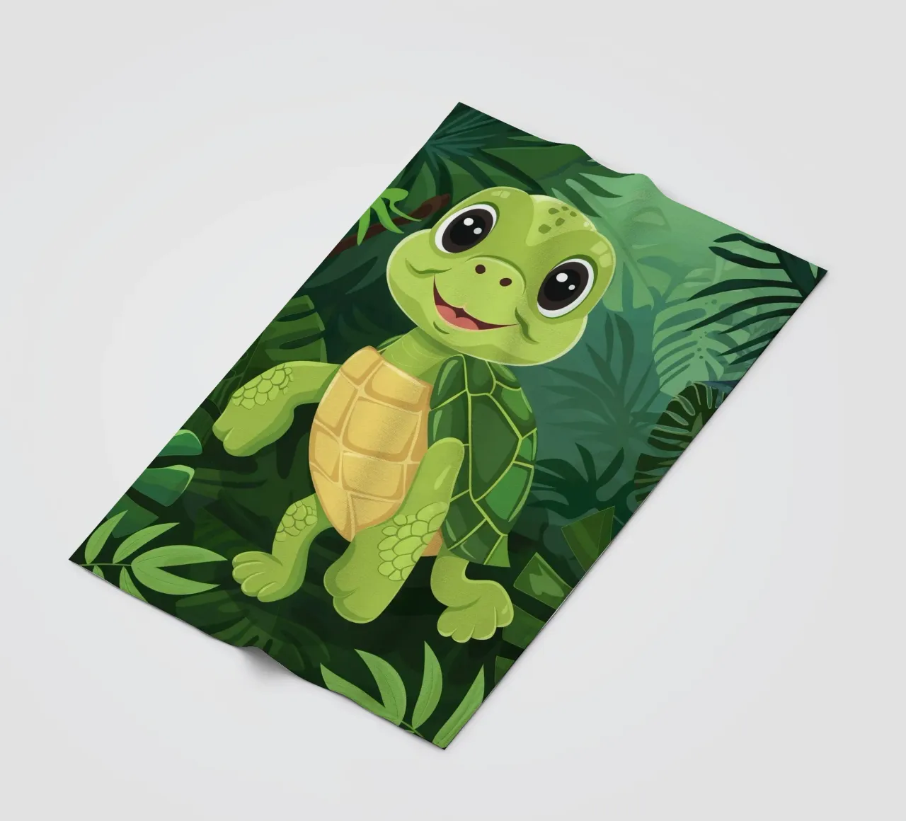 A Friendly Journey: The Curious Box Turtle fleece blanket by DesignDoodle