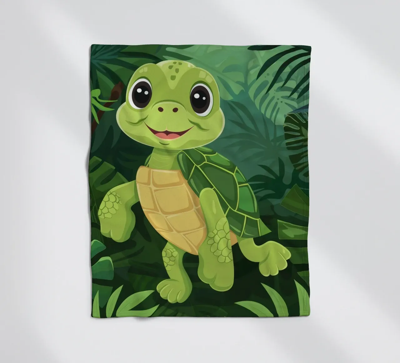 A Friendly Journey: The Curious Box Turtle fleece blanket by DesignDoodle