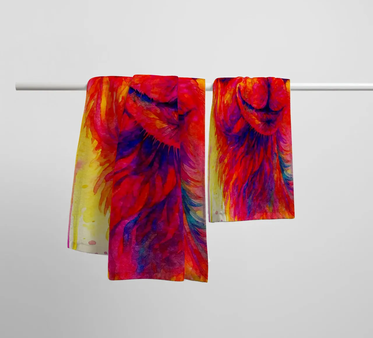 camel colorfull painting towel by toegoe