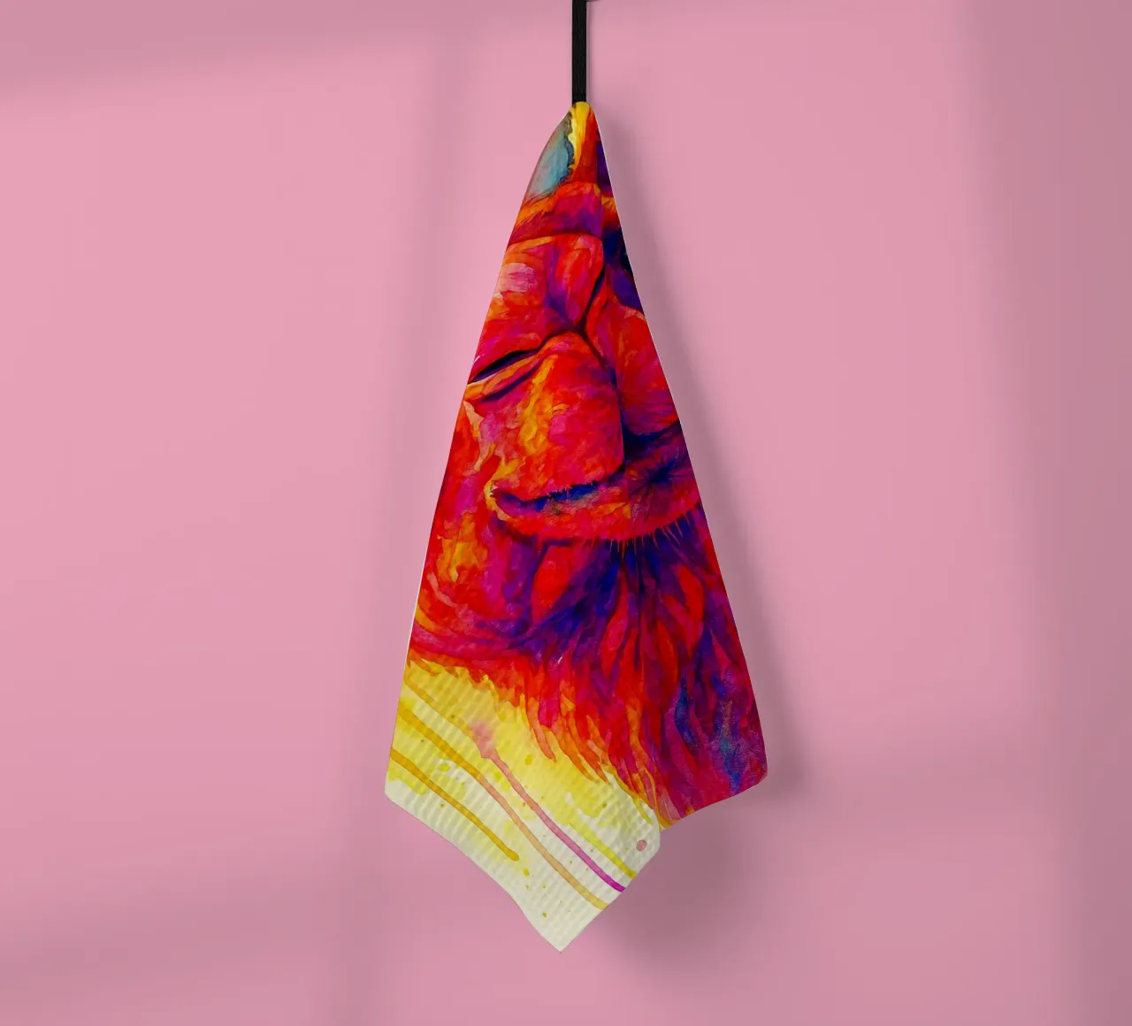 chameau peinture colorée torchon de toegoe